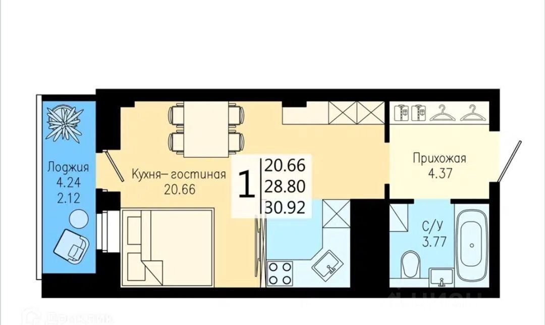 квартира г Красноярск р-н Советский ул Дудинская 2б фото 24