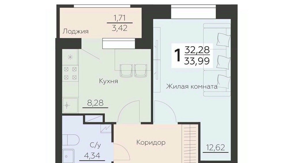 квартира г Воронеж р-н Левобережный ул Ленинградская 29б фото 1