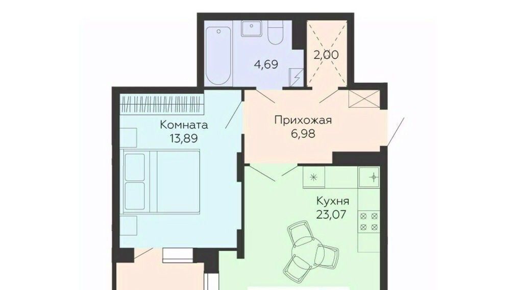 квартира г Воронеж р-н Коминтерновский ул 45 стрелковой дивизии 113 фото 1