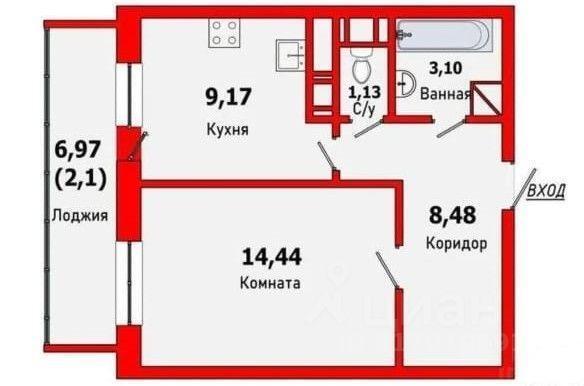 квартира г Санкт-Петербург пр-кт Героев 27/1 ЖК «Огни Залива» Ленинградская область фото 2