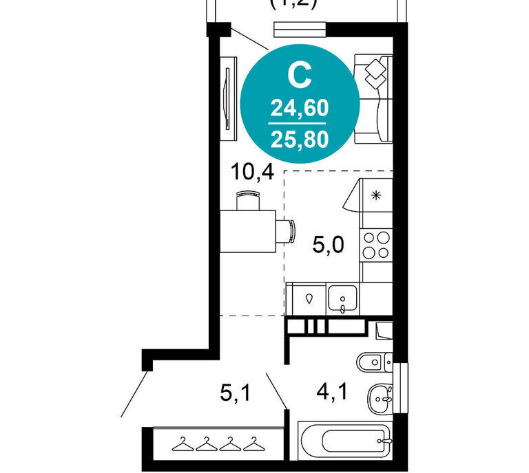 квартира г Сочи ул Искры 66/10 фото 1