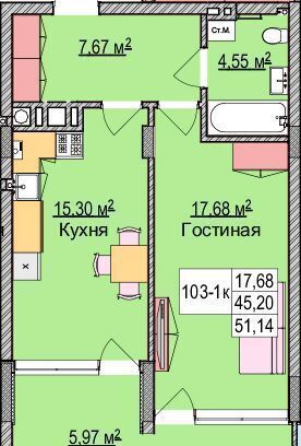 квартира р-н Зеленоградский г Зеленоградск ул Гагарина 87 ЖК «Атлантис» фото 2