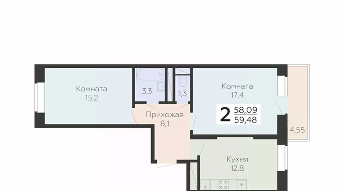 квартира г Подольск микрорайон Красная Горка ул Садовая 3к/1 Силикатная фото 1