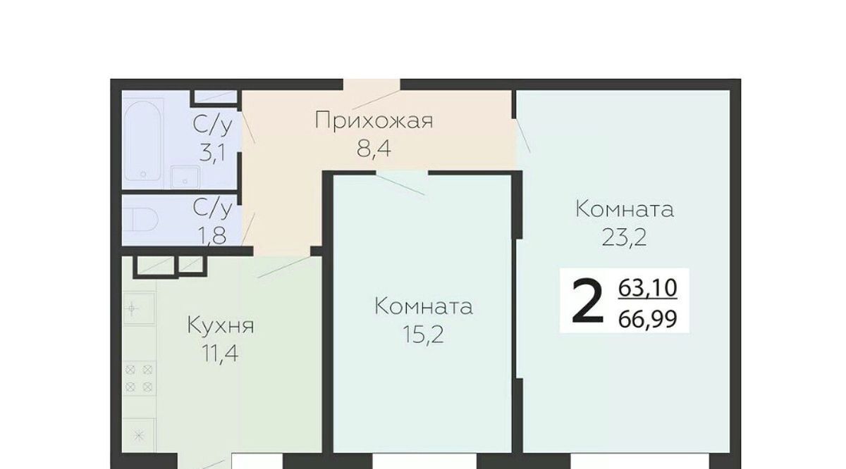 квартира г Подольск микрорайон Красная Горка ул Садовая 3к/1 Силикатная фото 1