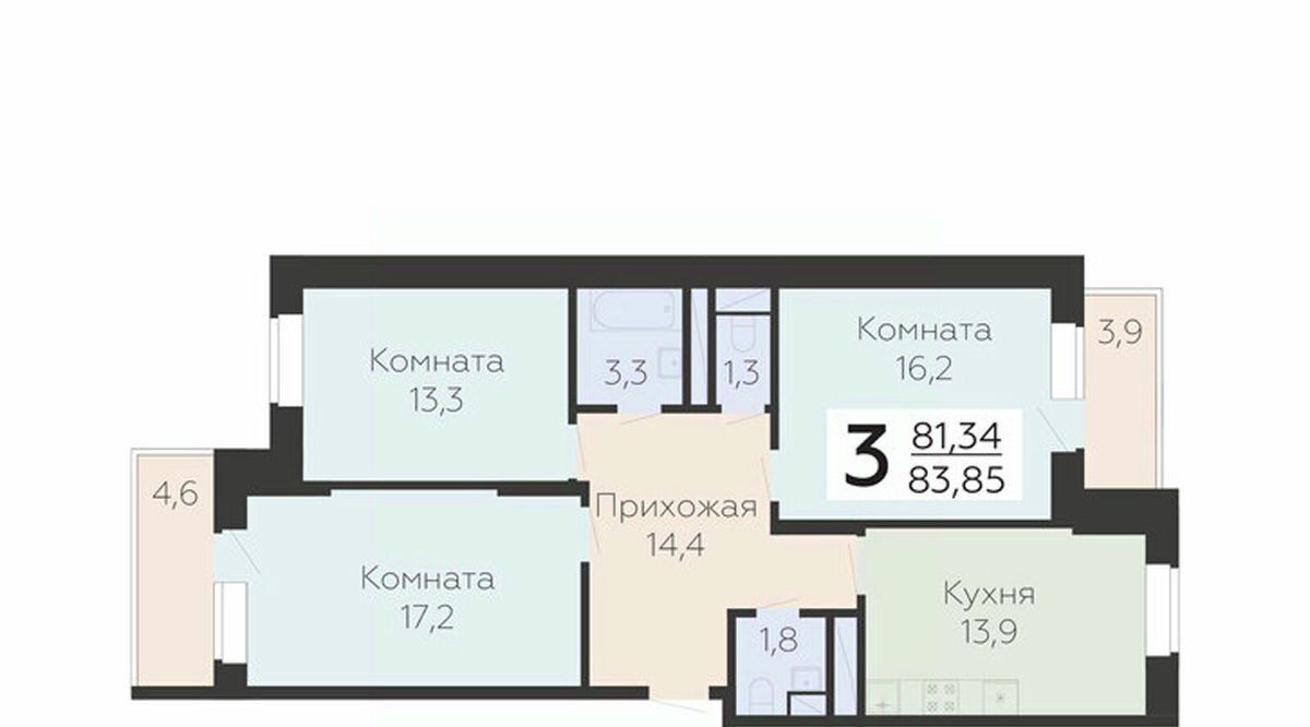 квартира г Подольск микрорайон Красная Горка ул Садовая 3к/1 Силикатная фото 1