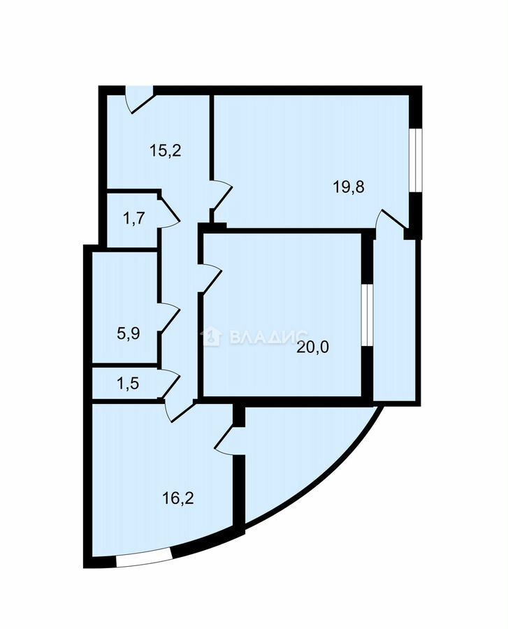 квартира г Краснодар р-н Прикубанский ул Азовская 17 мкр-н Славянский фото 19