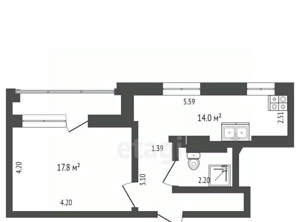 квартира г Омск р-н Центральный ул 21-я Амурская 25 фото 2