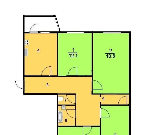 квартира г Сургут пр-кт Мира 1/1 11А фото 27