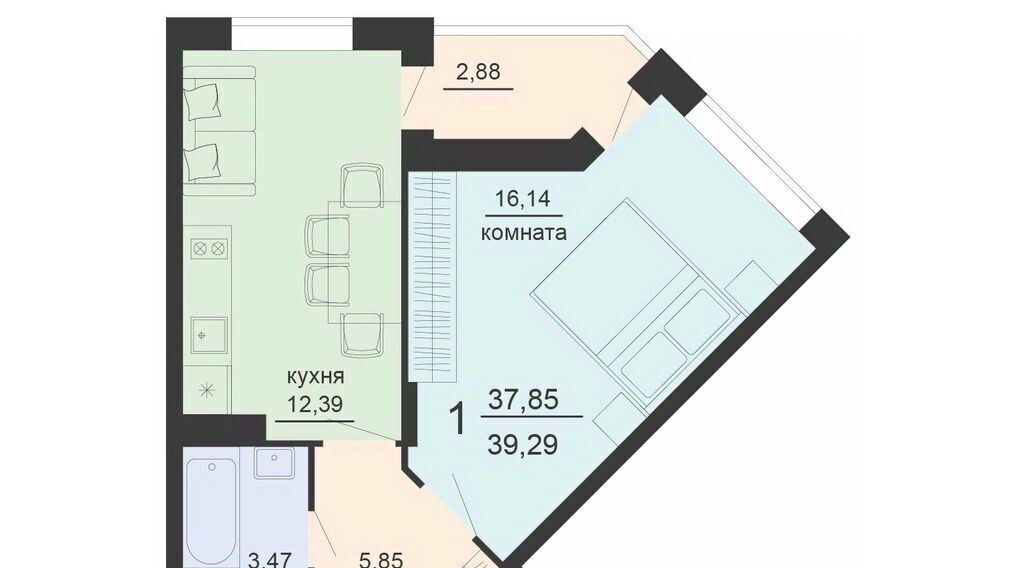 квартира г Воронеж р-н Железнодорожный Отрожка ул Богдана Хмельницкого 45а фото 1
