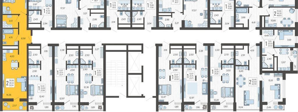 квартира г Сочи микрорайон Бытха Ясногорская улица, 16/2к 8 фото 2