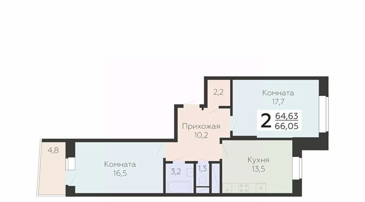 квартира г Подольск микрорайон Красная Горка ул Садовая 3к/1 Силикатная фото 1