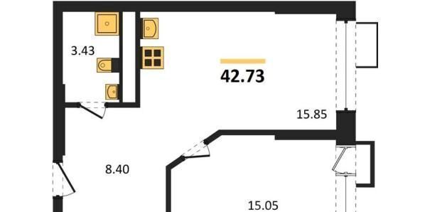 квартира г Воронеж р-н Железнодорожный наб Чуева 7 фото 1