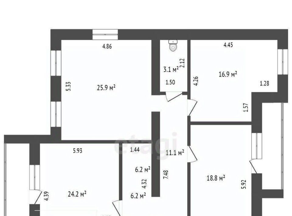 квартира г Тюмень р-н Калининский ул Орловская 35к/2 фото 3