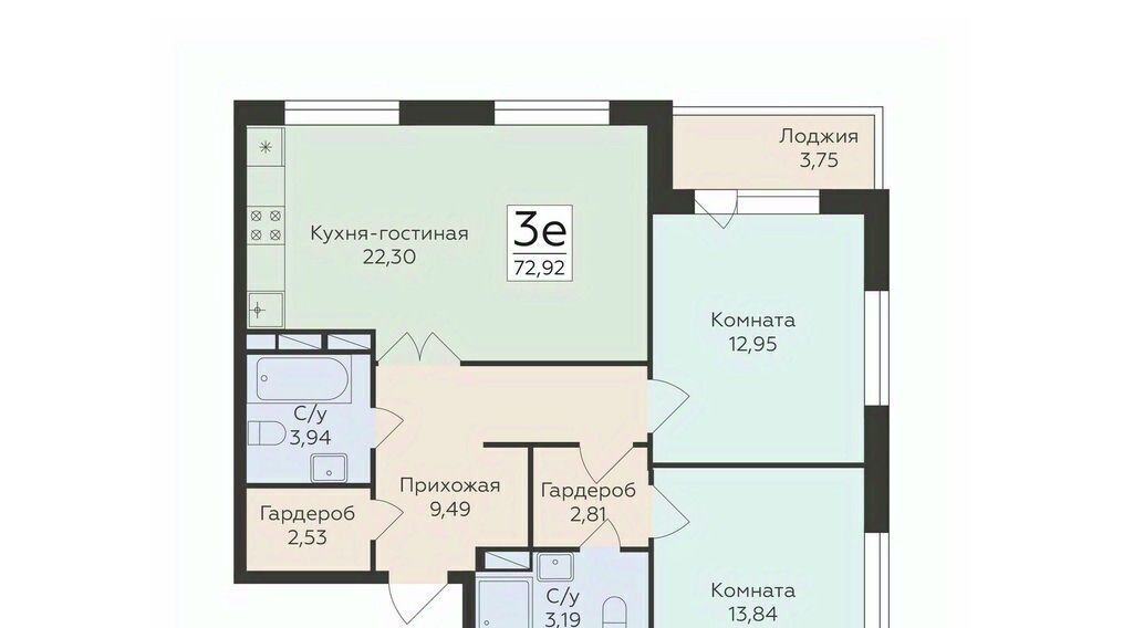 квартира г Воронеж р-н Ленинский ул Чапаева 68б фото 1