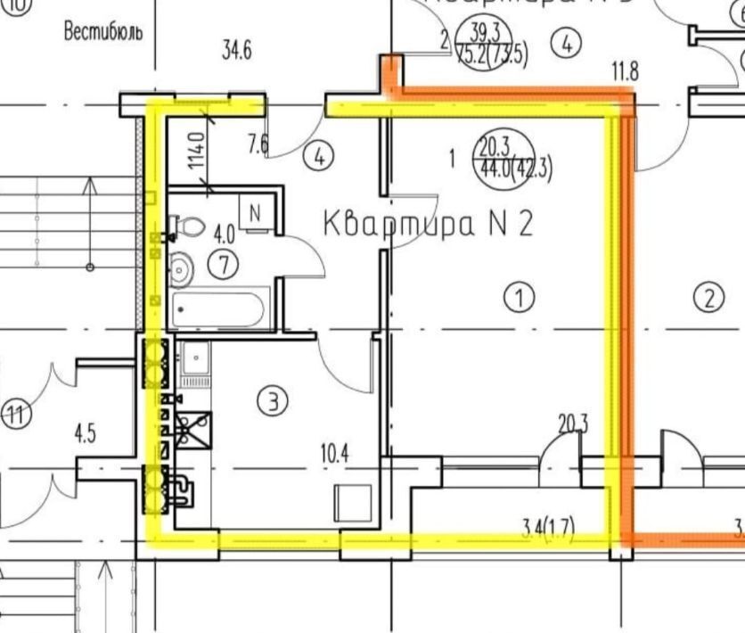 квартира г Калининград р-н Ленинградский ул Куйбышева 27б фото 2