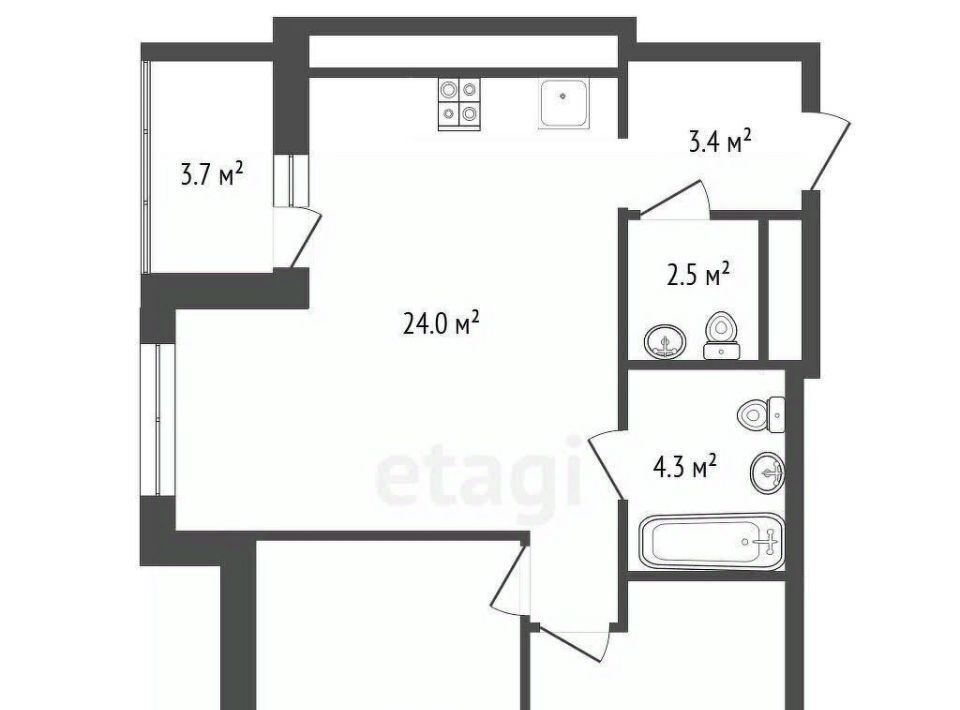 квартира г Сургут ул Иосифа Каролинского 12/1 30-й фото 2