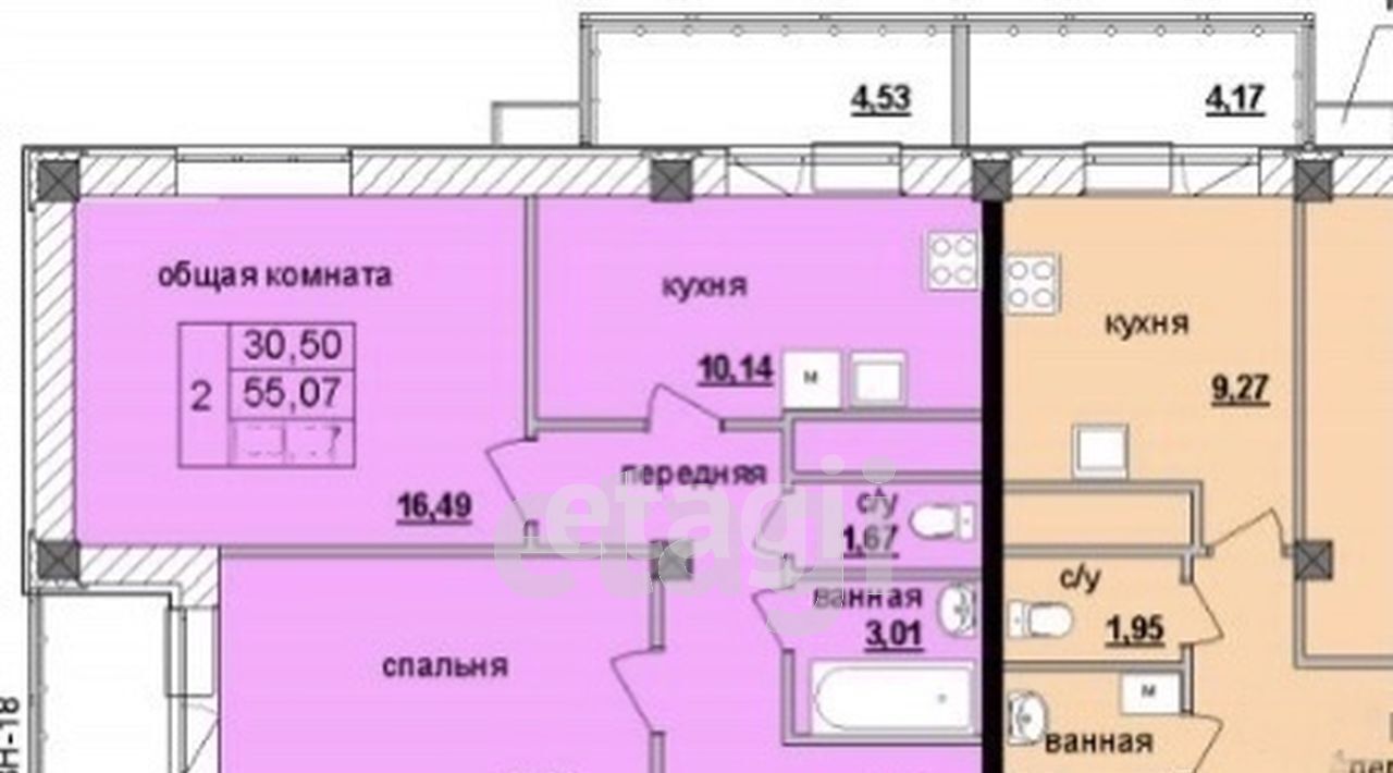 квартира г Белгород Восточный ул Садовая 118ж фото 2