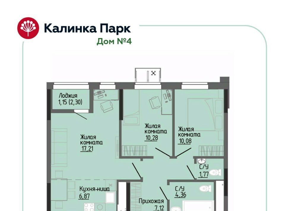 квартира г Ижевск р-н Индустриальный снт Восток-3 90 фото 1