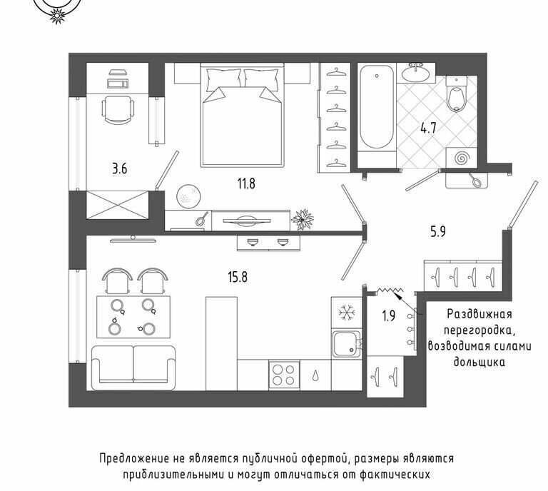 квартира г Санкт-Петербург метро Фрунзенская ул Парфёновская квартал «Галактика» округ Измайловское фото 1