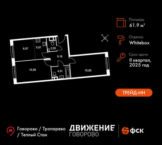 г Щербинка квартал № 1 ЗАО район Солнцево № 3, жилой комплекс Движение. Говорово, к 1 фото
