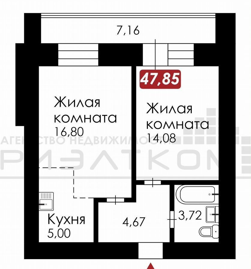 квартира г Благовещенск ул Набережная 50/2 фото 2