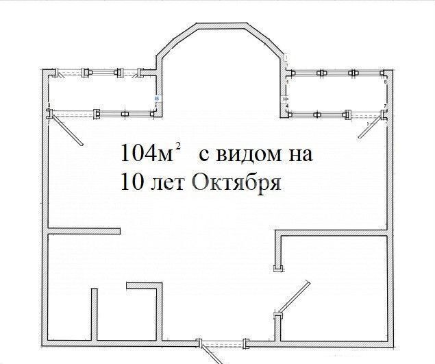 квартира г Омск р-н Центральный ул 10 лет Октября 43/1 Центральный АО фото 2