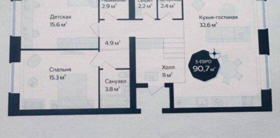 квартира г Тюмень ул Новгородская 22 ЖК «Да. Квартал Централь» Центральный административный округ фото 1