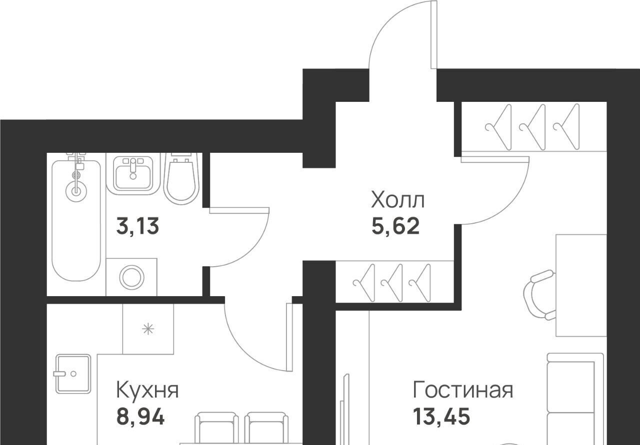 квартира г Тула р-н Привокзальный микрорайон Новая Тула ЖК «Новая Тула» фото 3