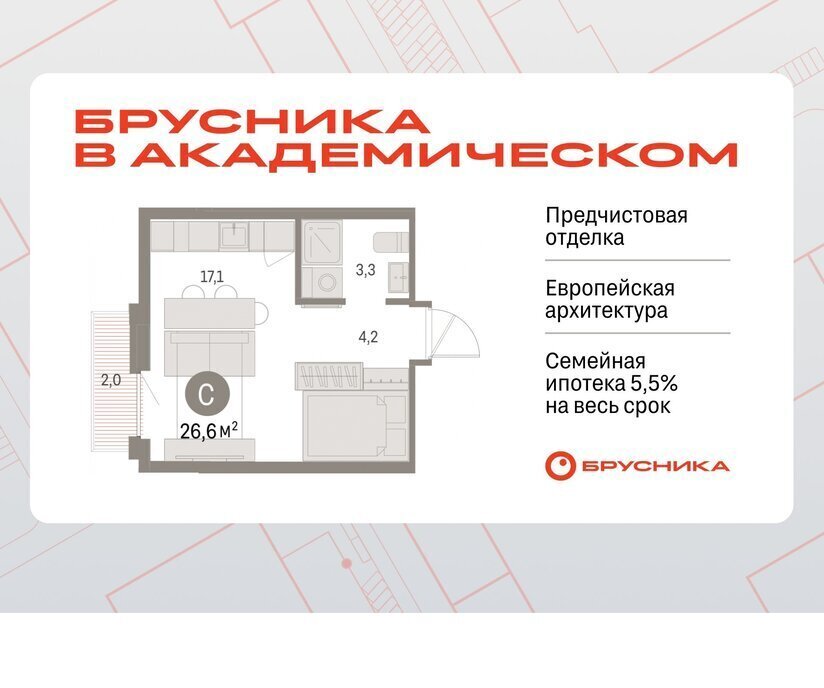 квартира г Екатеринбург Академический Чкаловская 19-й квартал, микрорайон Академический фото 1
