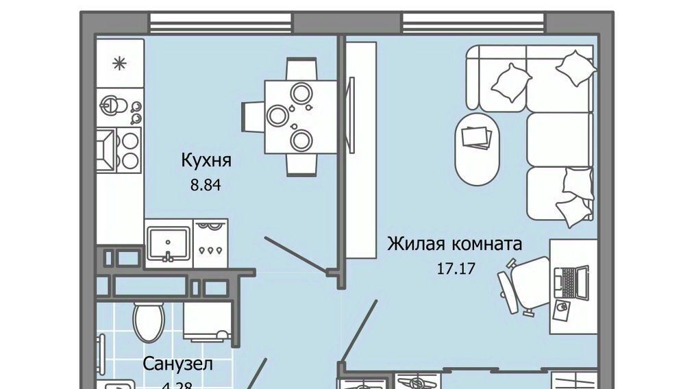 квартира г Ульяновск р-н Засвияжский ул Героя Российской Федерации Колпакова А.В. 7 фото 1