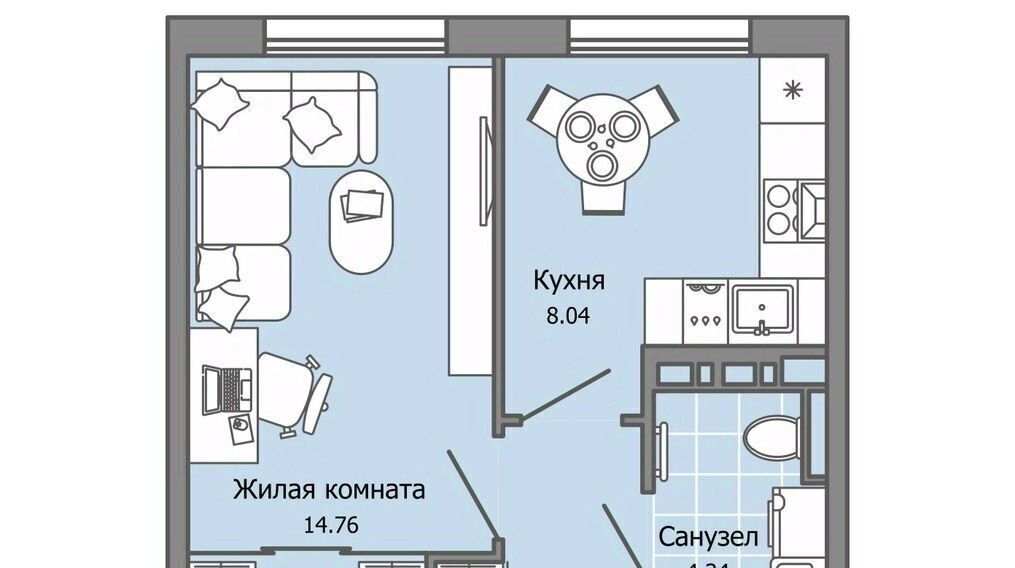 квартира г Ульяновск р-н Засвияжский ул Героя Российской Федерации Колпакова А.В. 7 фото 1
