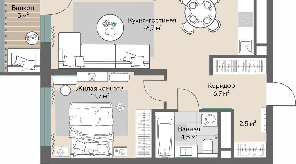квартира г Екатеринбург р-н Верх-Исетский ЖК «Нагорный» Площадь 1905 Года, Нагорная улица, 16 фото 2