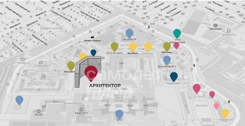 квартира г Липецк р-н Советский микрорайон Университетский ЖК «Архитектор» фото 31