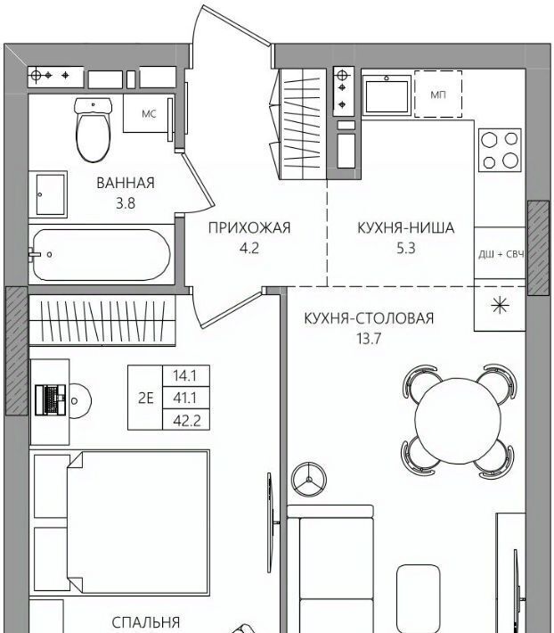 квартира г Пермь р-н Дзержинский пр-кт Парковый 36в ЖК VENTO фото 1