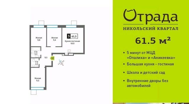 мкр Опалиха Никольский Квартал Отрада жилой комплекс, Аникеевка фото