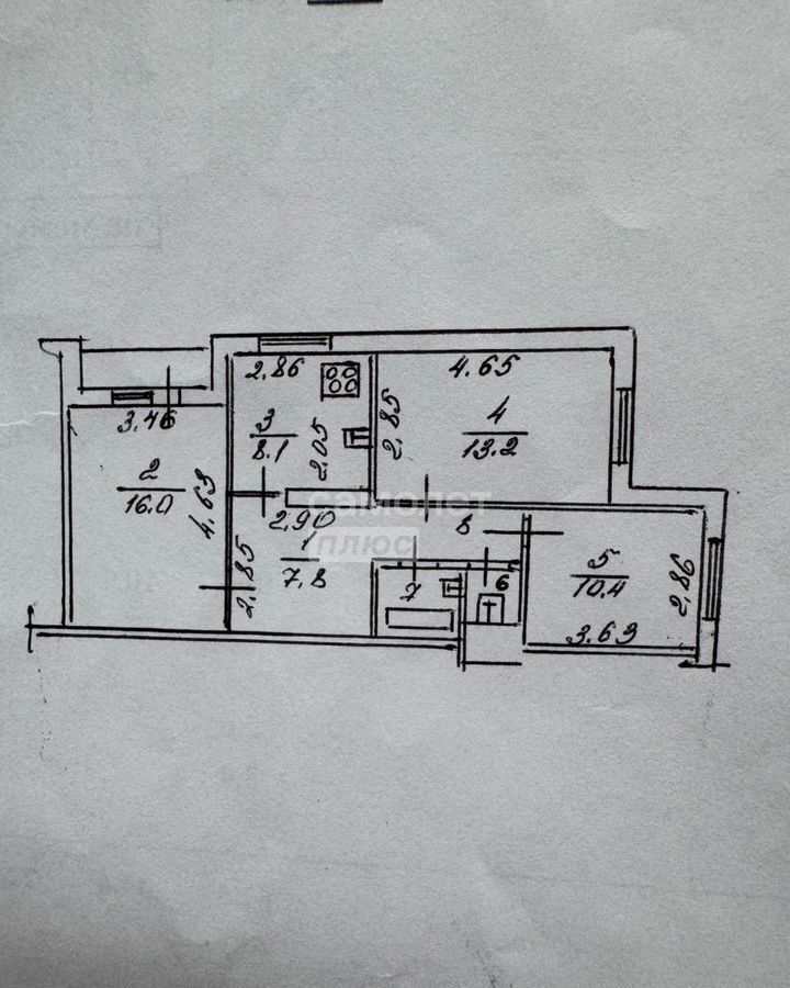 квартира г Липецк р-н Октябрьский ул им. Генерала Меркулова 43 фото 37