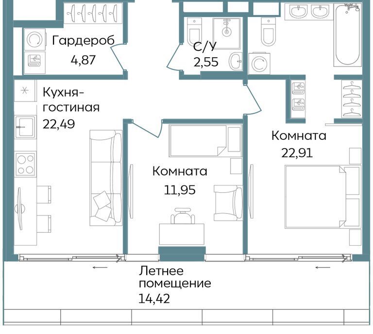 квартира г Саки TEMPO курортный кластер Темпо фото 1