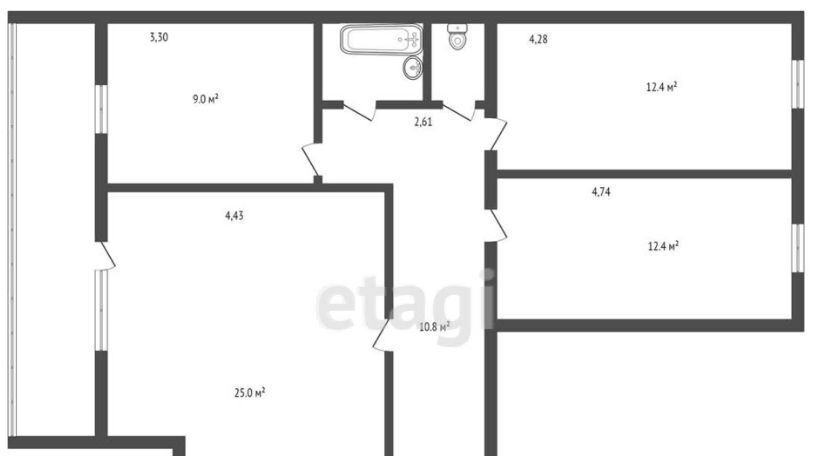 квартира г Благовещенск ул Калинина 142/6 фото 2