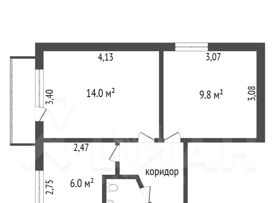 квартира г Сургут ул Островского 2 14-й фото 2
