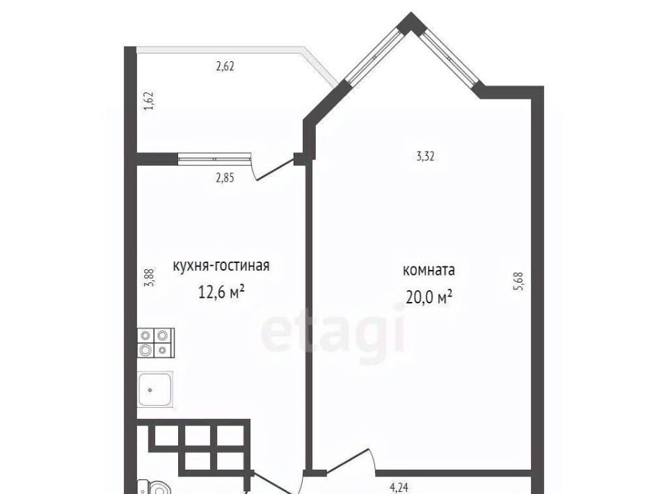 квартира г Екатеринбург Динамо ул Бажова 68 фото 8