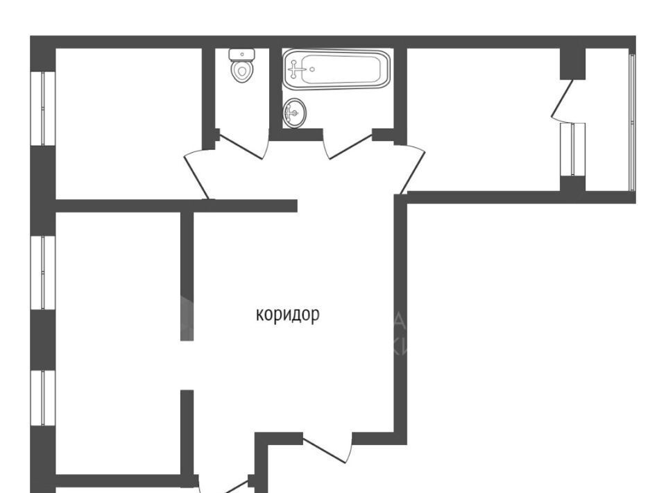 квартира г Тюмень р-н Ленинский ул Домостроителей 26к/2 фото 2