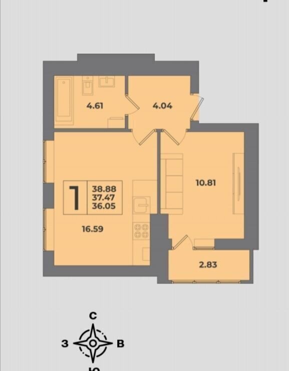 квартира г Калининград р-н Московский ул Коммунистическая 28а фото 2