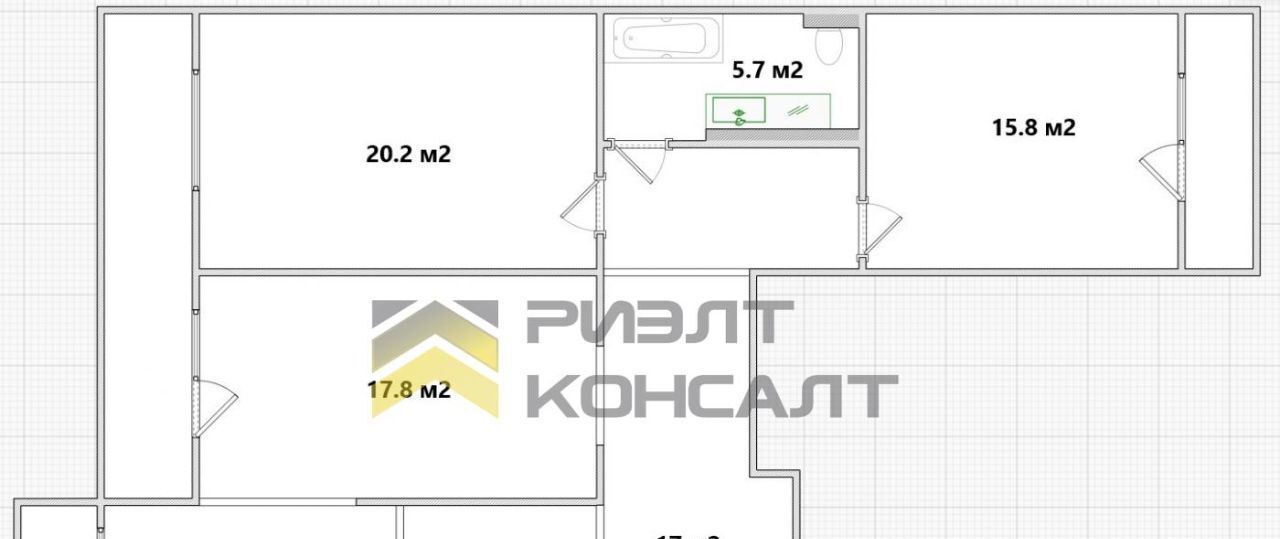 квартира г Омск р-н Кировский ул Перелета 19 фото 38