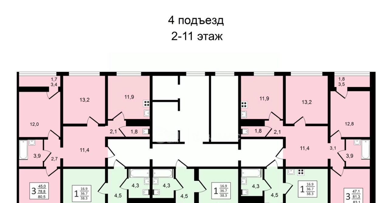 квартира г Воронеж р-н Центральный ул Пескова 6 фото 17
