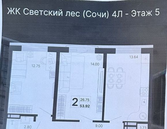 квартира г Сочи р-н Центральный ул Краснодонская 46 фото 3