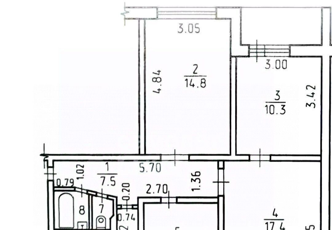 квартира г Ижевск р-н Устиновский ул Молодежная 57 фото 2