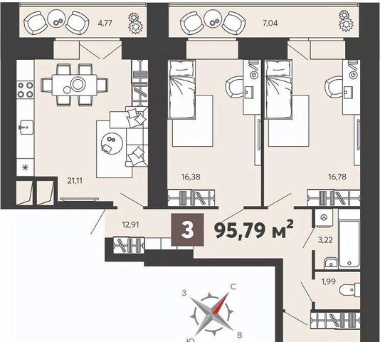 квартира р-н Ленинский ул 8 Марта 31к/4 фото
