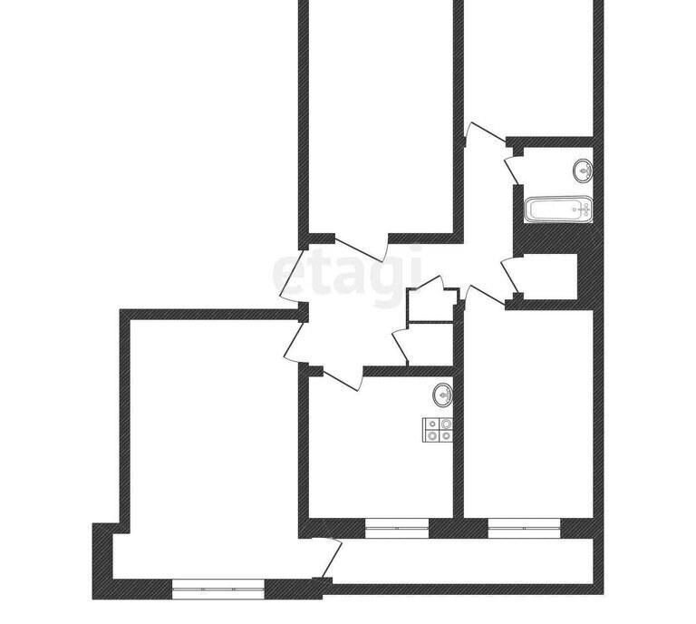 квартира г Ангарск 4, 18-й микрорайон фото 1