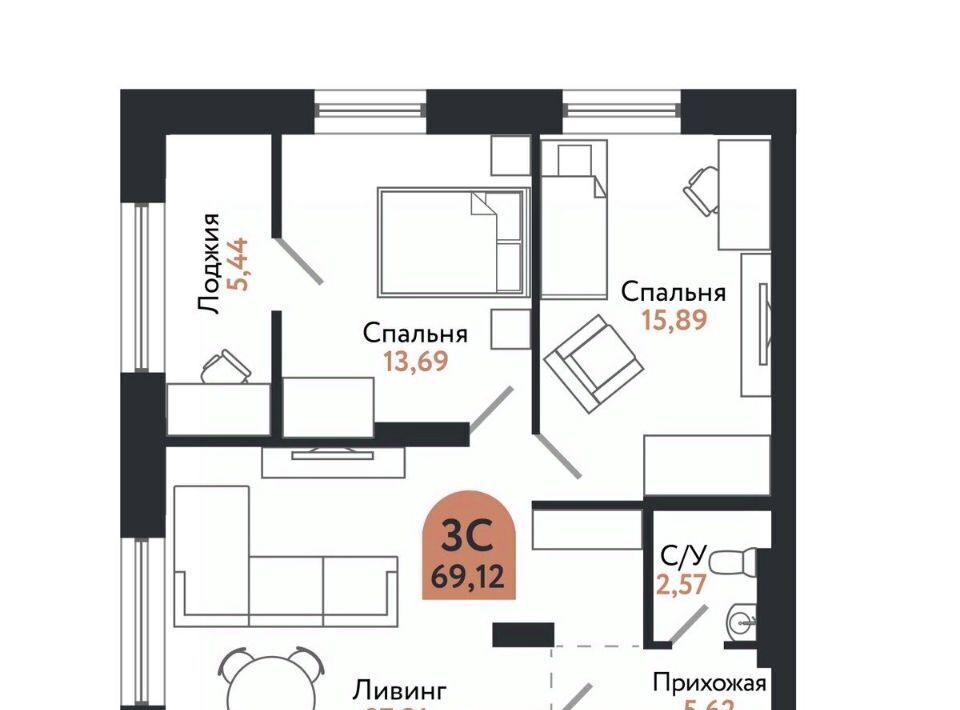 квартира г Томск р-н Ленинский пр-кт Ленина 206в фото 1