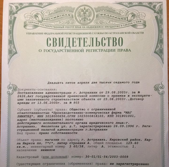 торговое помещение г Астрахань р-н Кировский пл Карла Маркса 7г фото 7